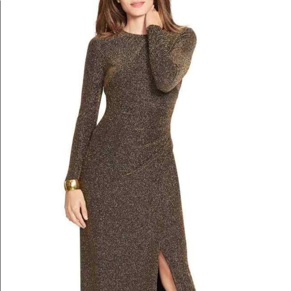 Ralph Lauren Gold Metallic formal dress